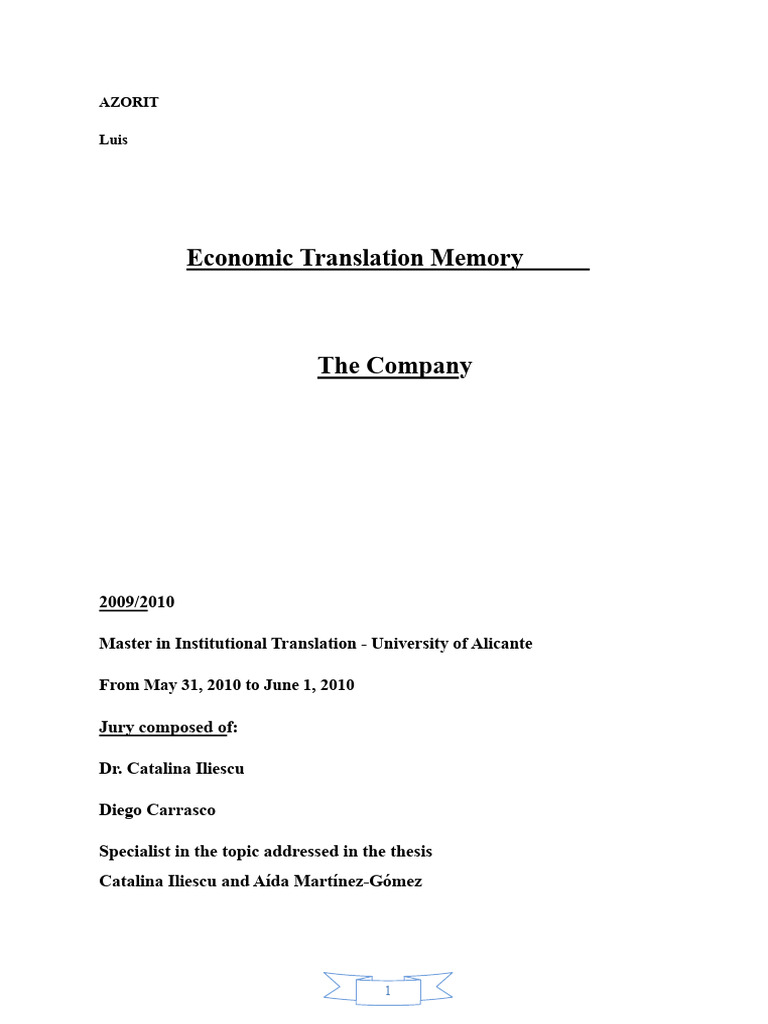 Economic Translation Memory Analysis | PDF | Translations | Semantics