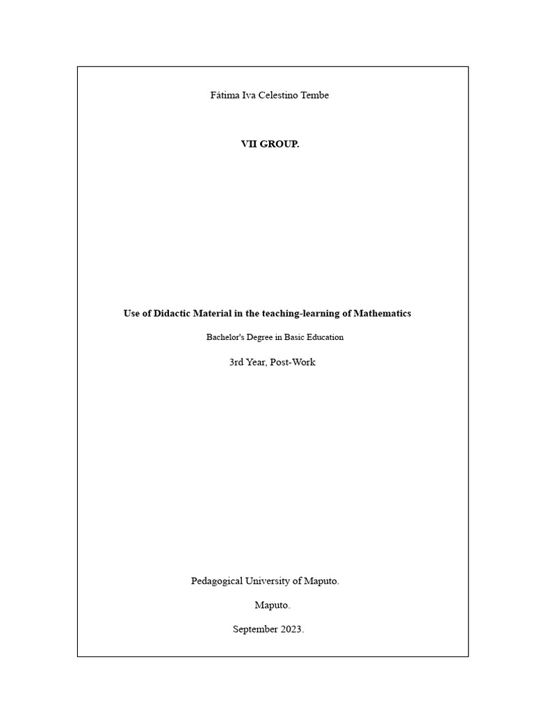 Didactic Materials in Math Education | PDF | Learning | Teachers