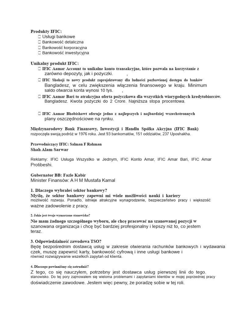 Przygotowanie Do Ostatecznej Obrony IFIC | PDF