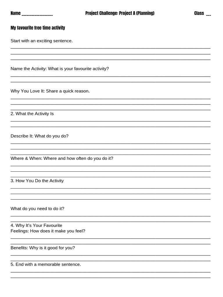 Engaging Writing Projects for Students | PDF