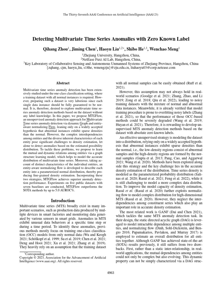 Unsupervised Anomaly Detection in MTS | PDF | Time Series