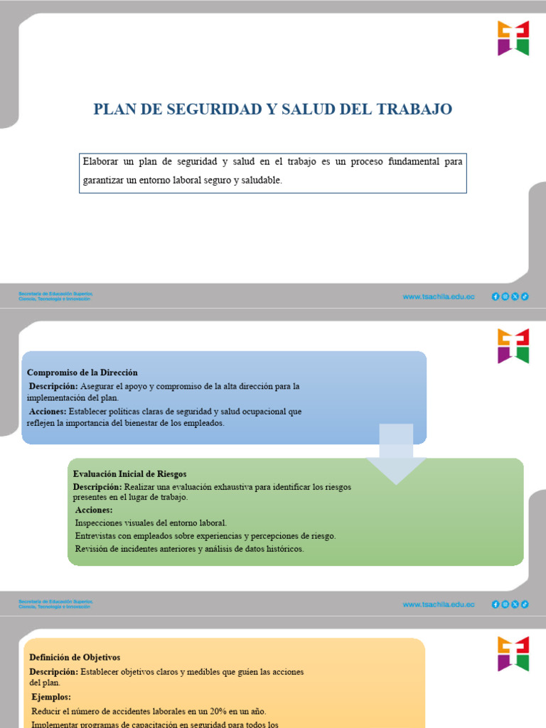 Plan de Seguridad y Salud Laboral | PDF | Seguridad y salud ocupacional ...