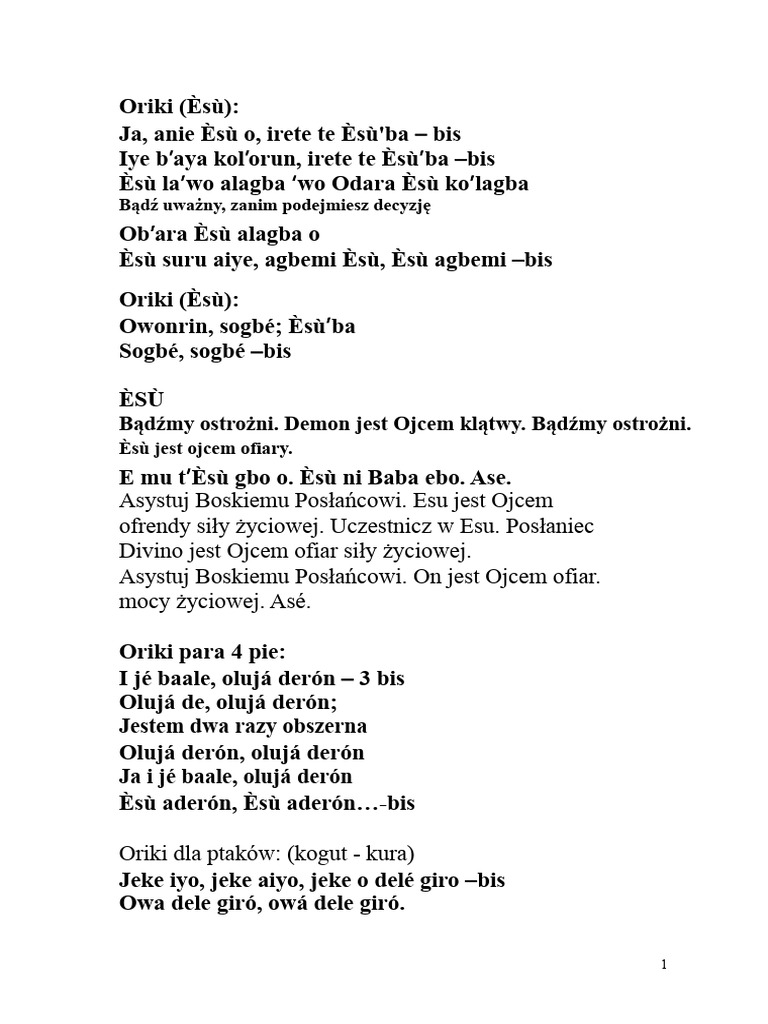 Oriki | PDF