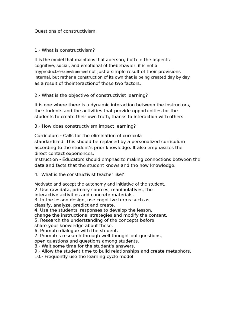 Understanding Constructivism in Education | PDF | Constructivism ...