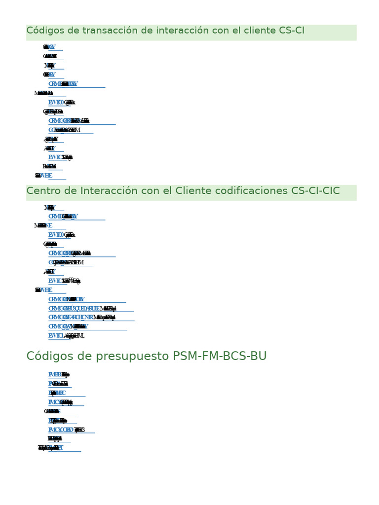 Códigos de Transacción CS-CI en SAP | PDF | Sap Se