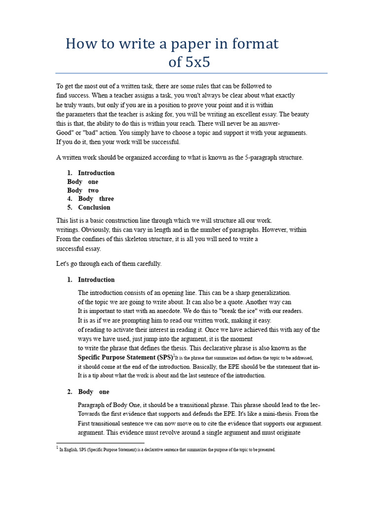 Writing a 5-Paragraph Essay Guide | PDF | Essays