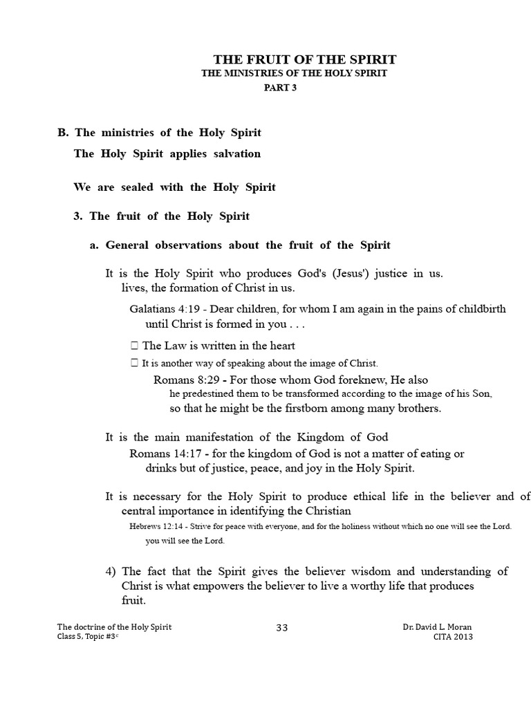 Understanding the Fruit of the Spirit | PDF | Fruit Of The Holy Spirit ...
