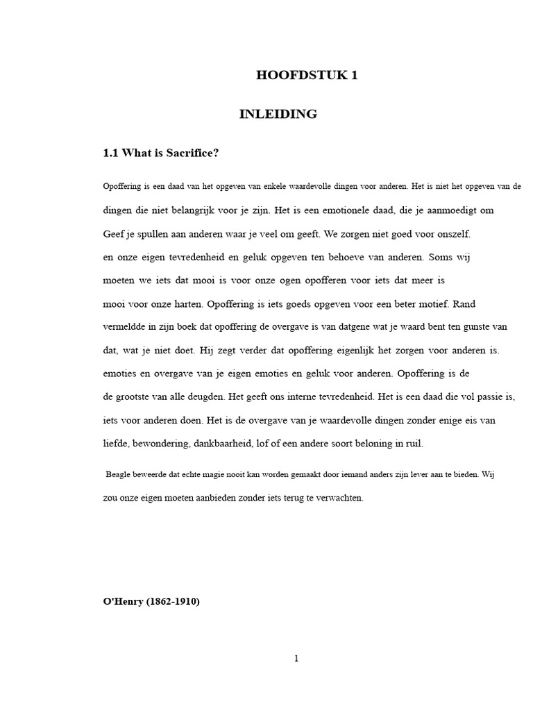 Sacrifice Thesis | PDF