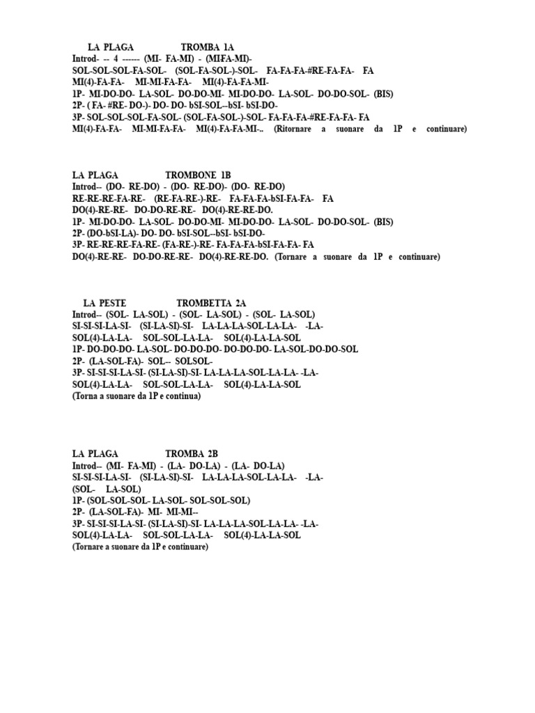 La Piaga Tromba 1a Banda | PDF