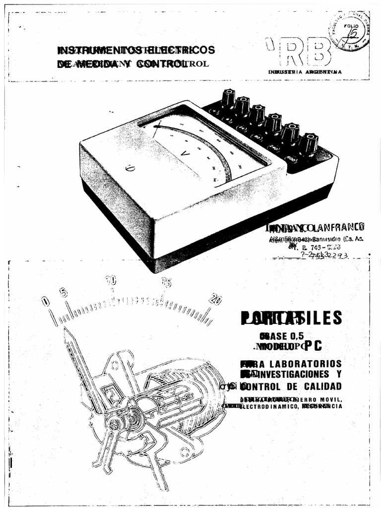 Electric Measurement Instruments Argentina | PDF | Electricity ...