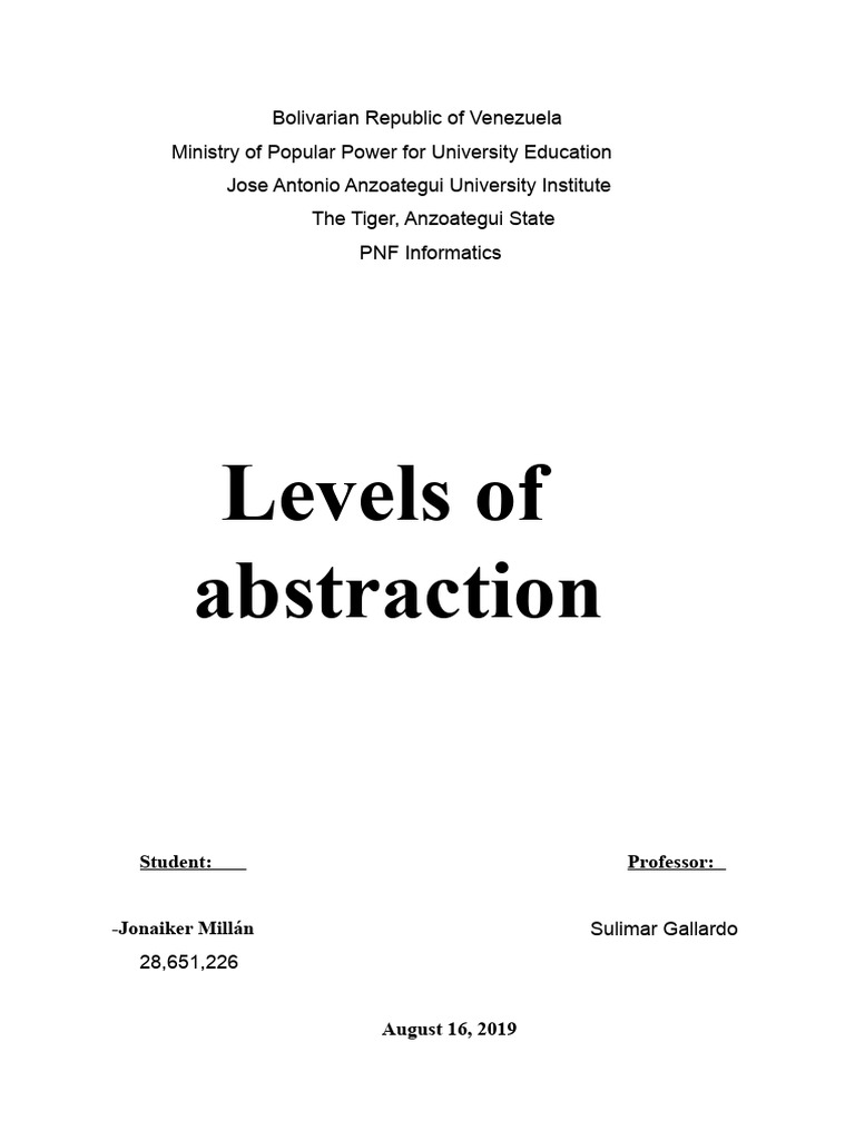 Understanding Levels of Abstraction in Databases | PDF | Conceptual ...