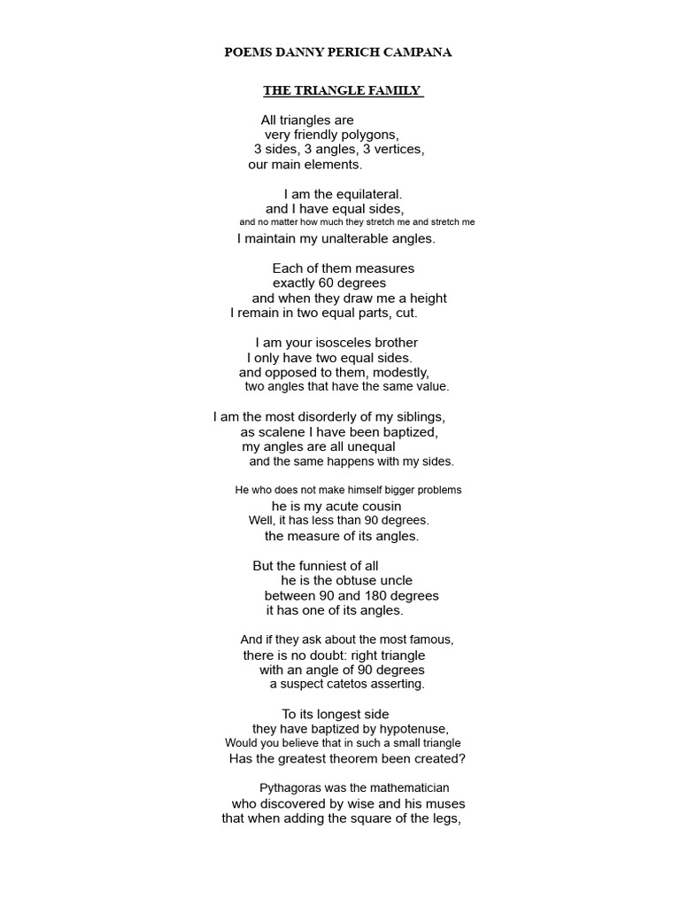 Geometry Poems Danny Perich Bell | PDF | Triangle | Triangle Geometry