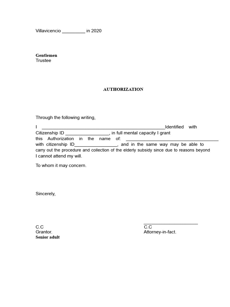 Format - Authorization | PDF