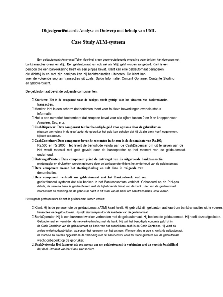 Ooad Atm | PDF