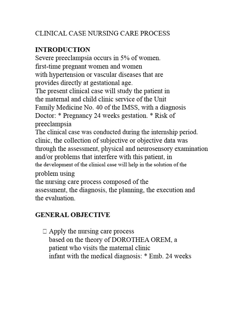 Nursing Care for Preeclampsia Risk | PDF | Pregnancy | Blood Pressure