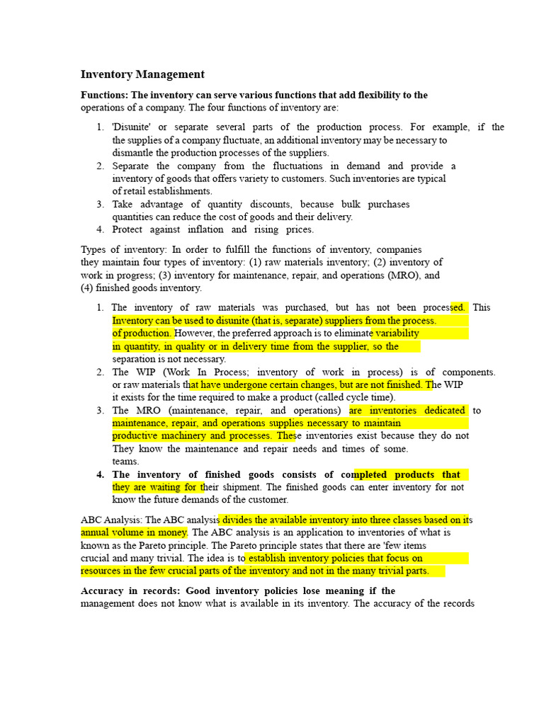Essential Inventory Management Guide | PDF | Inventory | Economies