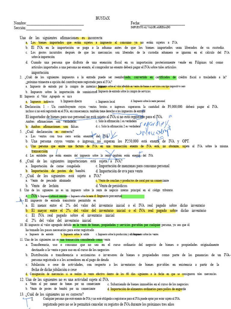 Práctica Del Impuesto Al Valor Agregado | PDF | Impuestos | Impuesto al ...
