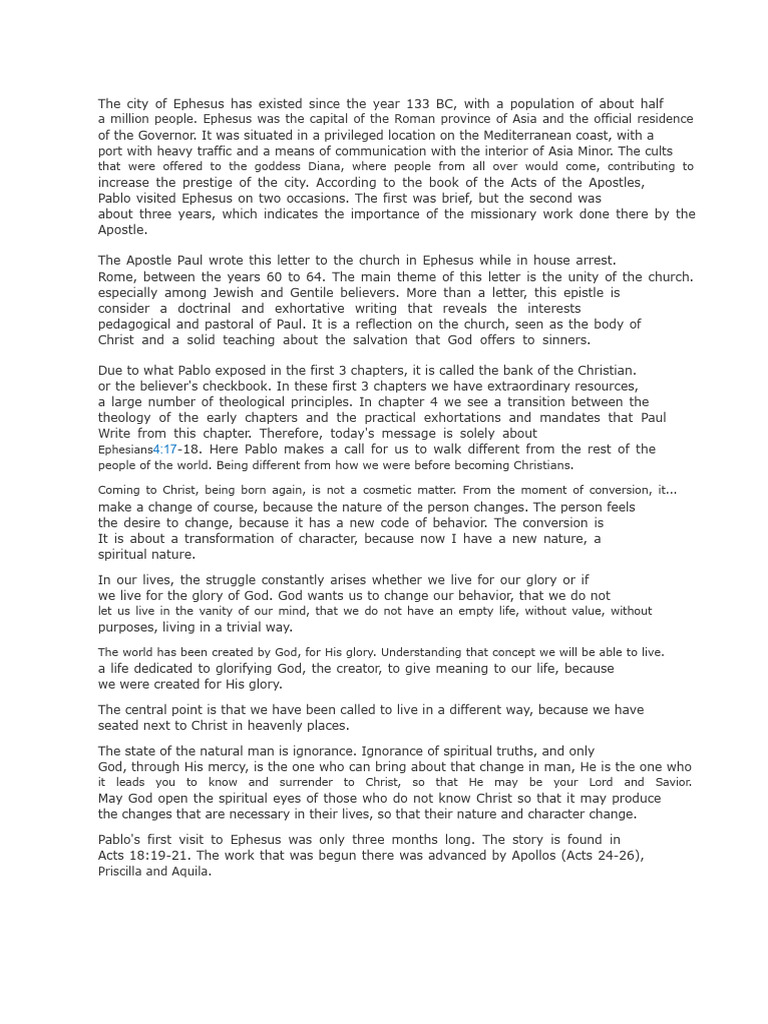 Historical Context of Ephesians | PDF | Paul The Apostle | Epistle To ...