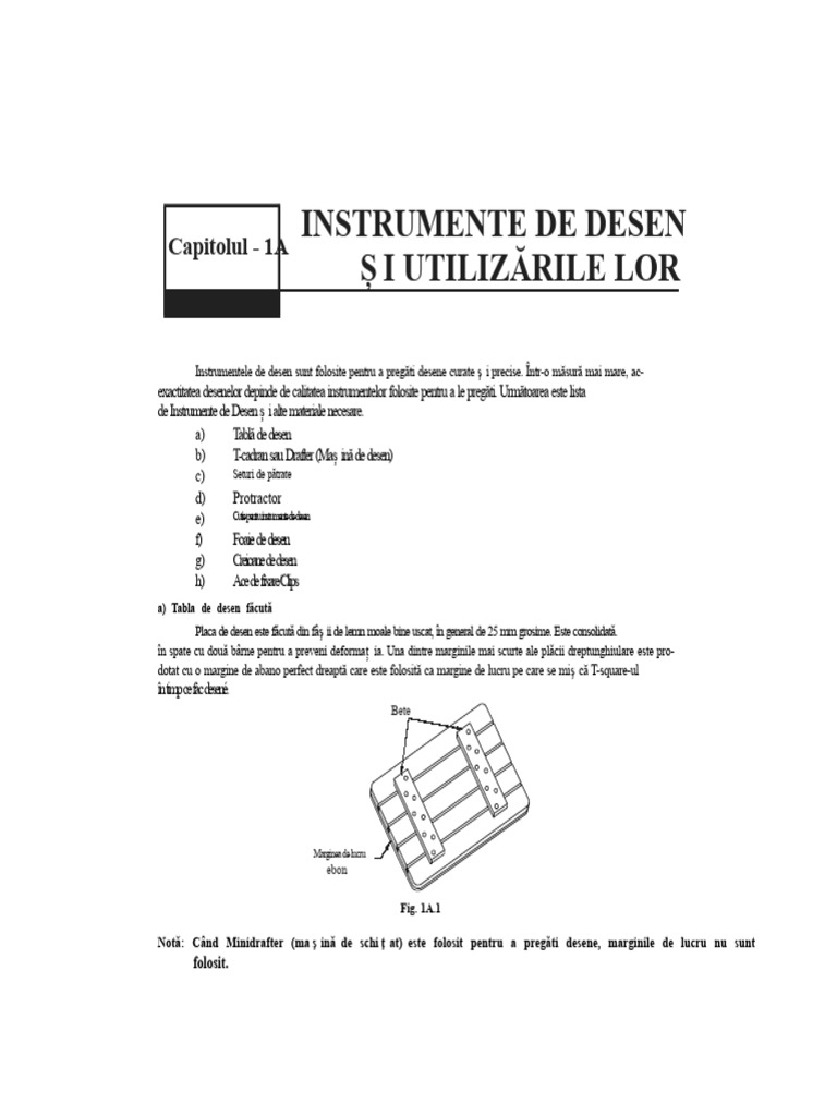 Instrumente de Desen Și Utilizările Lor | PDF