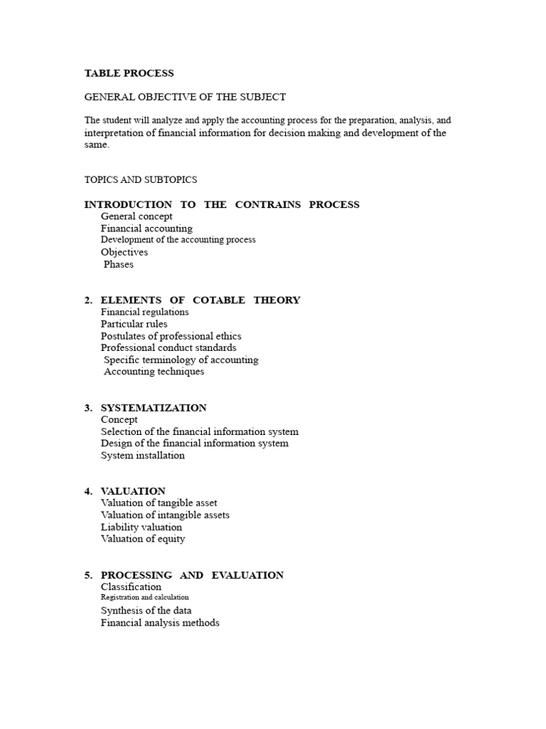 Accounting Process Overview and Analysis | PDF | Valuation (Finance ...