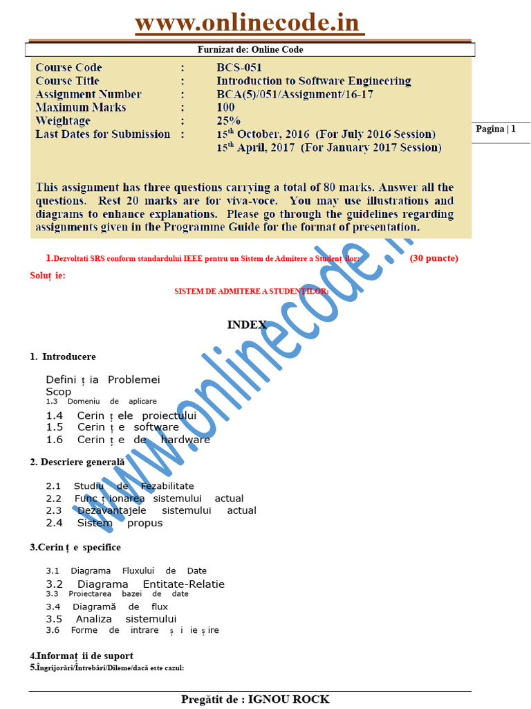 BCS 051 | PDF