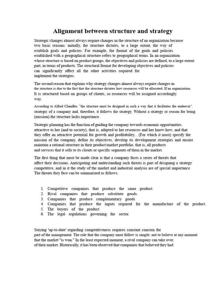 Structure-Strategy Alignment Explained | PDF | Policy | Cognition