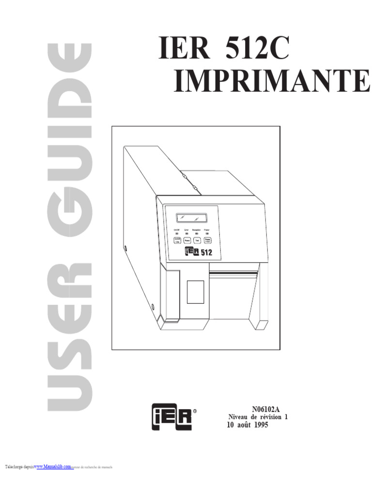 Imprimante IER 512C : Guide d'utilisation | PDF | Imprimante ...