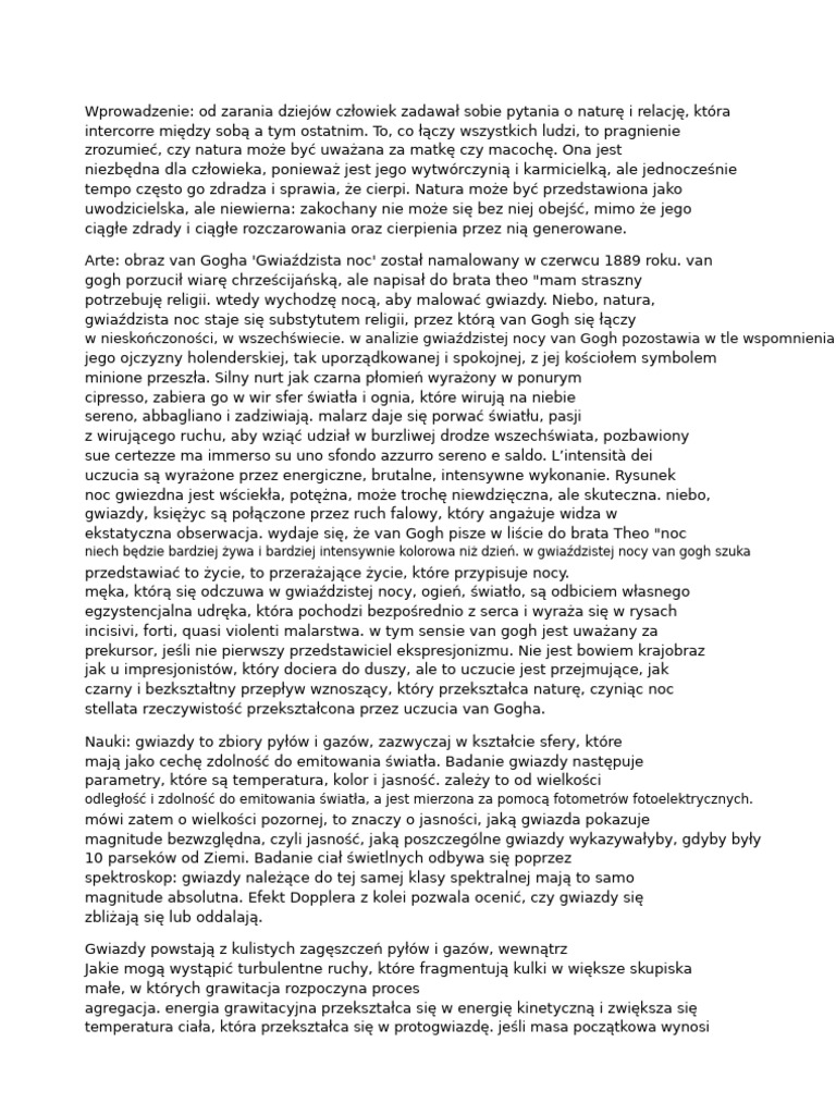 Pełna praca na temat natury | PDF