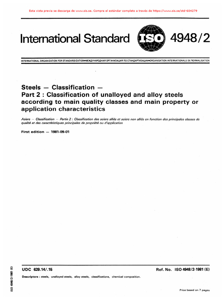 Iso 4948 2 Es PDF | PDF