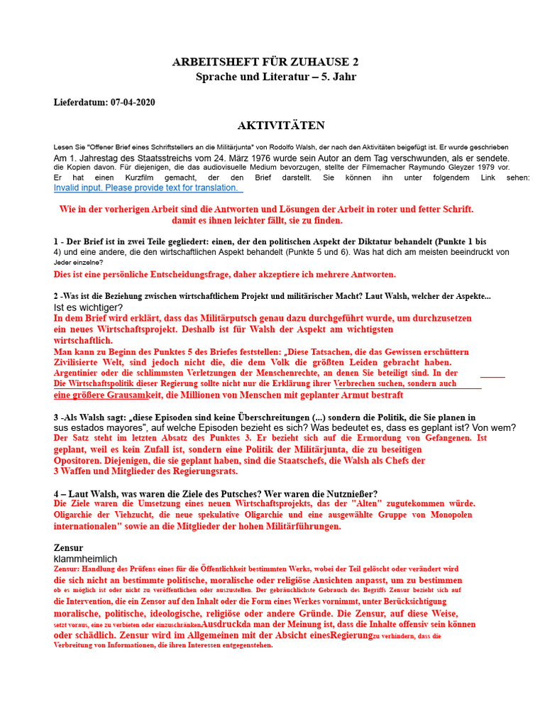 Hausarbeit 2 - Lösungen | PDF
