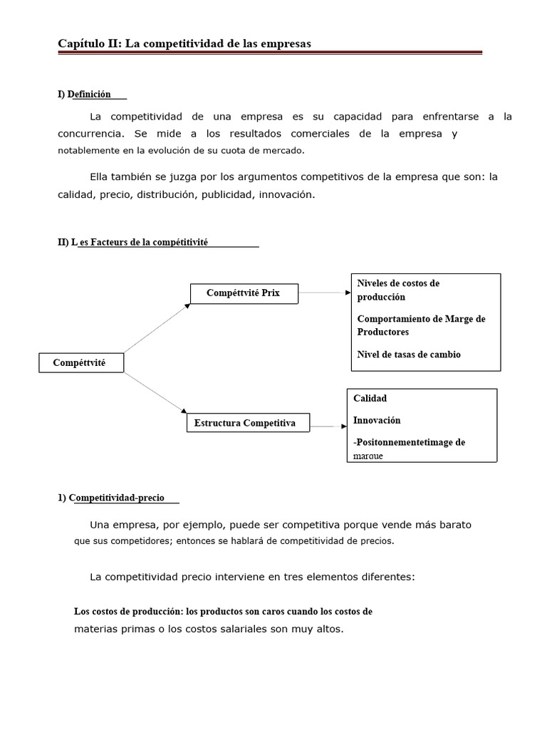 Competitividad Empresarial: Claves y Factores | PDF | Business ...