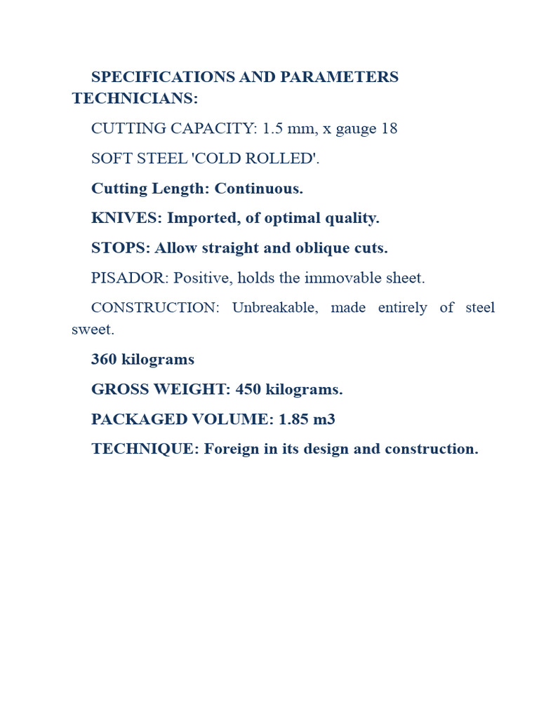 Manual Shear Specifications Guide | PDF | Scissors | Mechanical Engineering