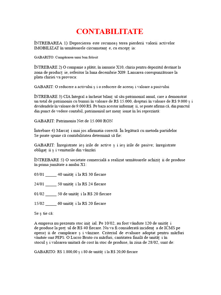 Contabilitate | PDF