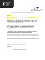Conflict of Interest Declaration Form | PDF | Conflict Of Interest ...