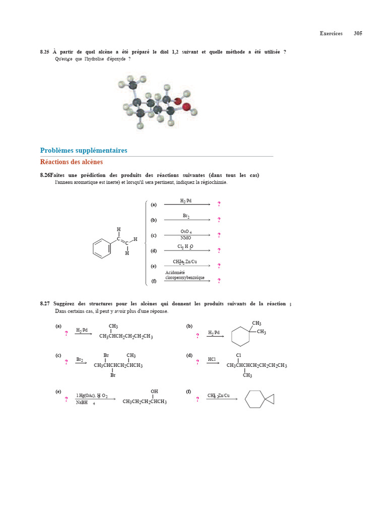 Exercices QO | PDF | Cétone | Alcène