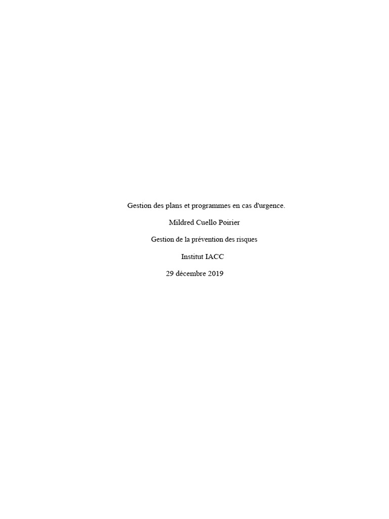 Gestion des Accidents Mortels au Travail | PDF | Gestion des risques ...