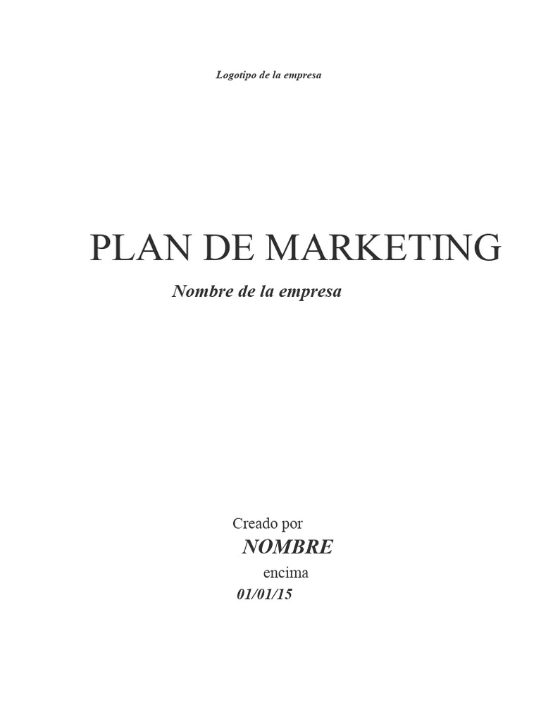 Plan de Marketing: Análisis y Estrategias | PDF | Marketing | Marca