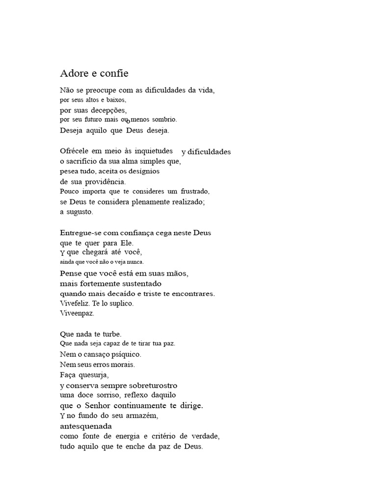 Adore e confie | PDF