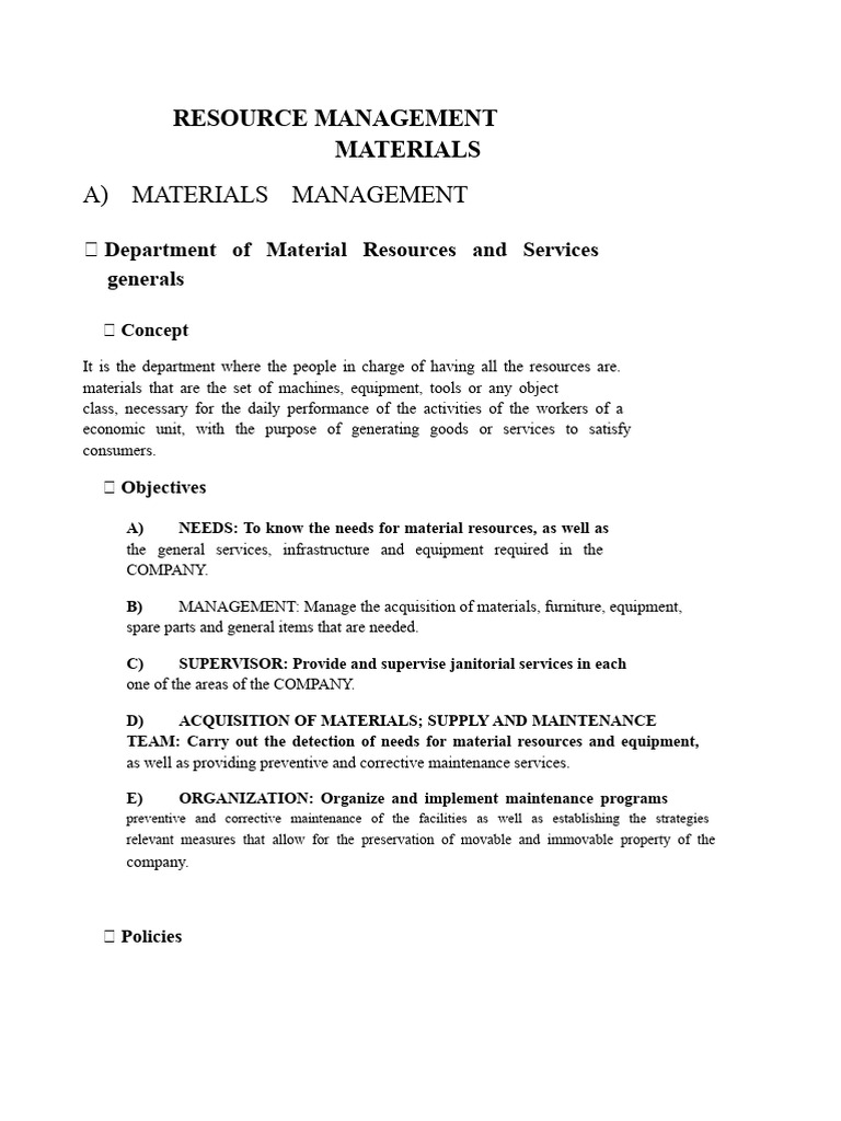Management of Material Resources | PDF | Warehouse | Debits And Credits