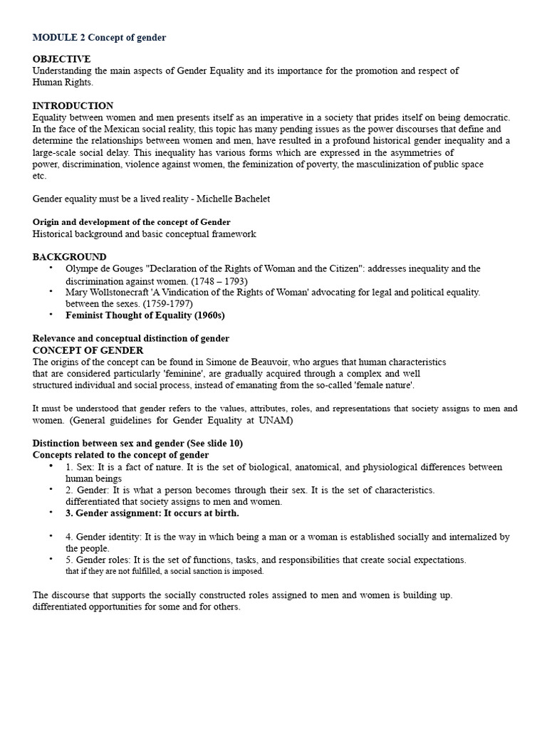 Understanding Gender Equality Concepts | PDF | Gender | Gender Studies