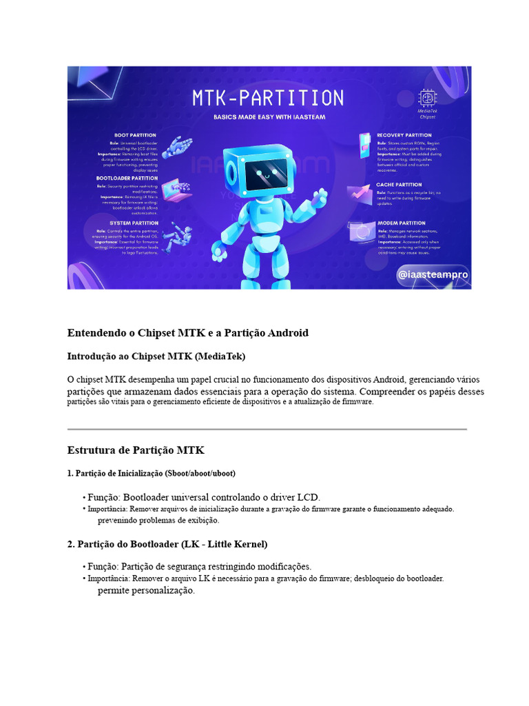 Guia do Chipset MTK e Partições Android | PDF | Inicialização ...