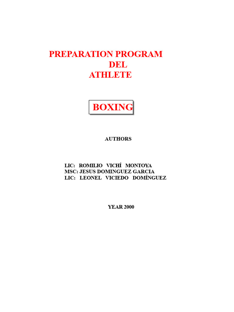 Boxing Athlete Preparation Program | PDF