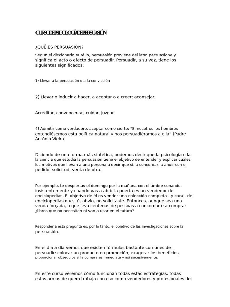 Curso Psicología de La Persuasión | PDF | Persuasión | Marca