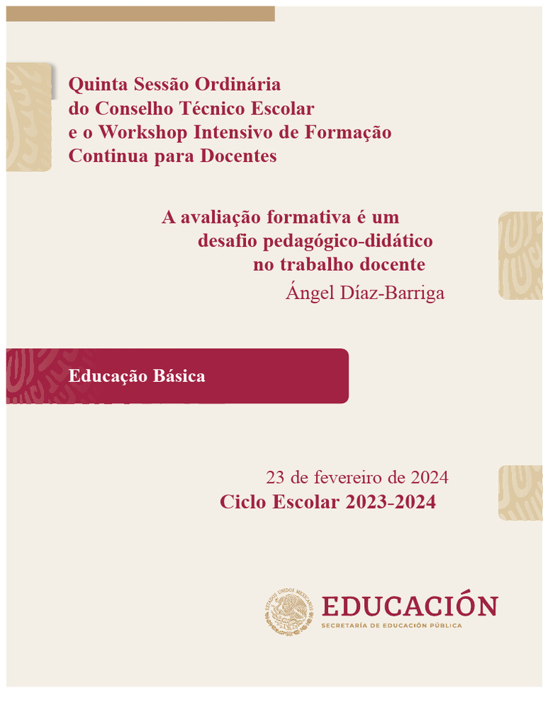 Avaliação Formativa: Desafios e Propostas | PDF | Aprendizado | Pedagogia