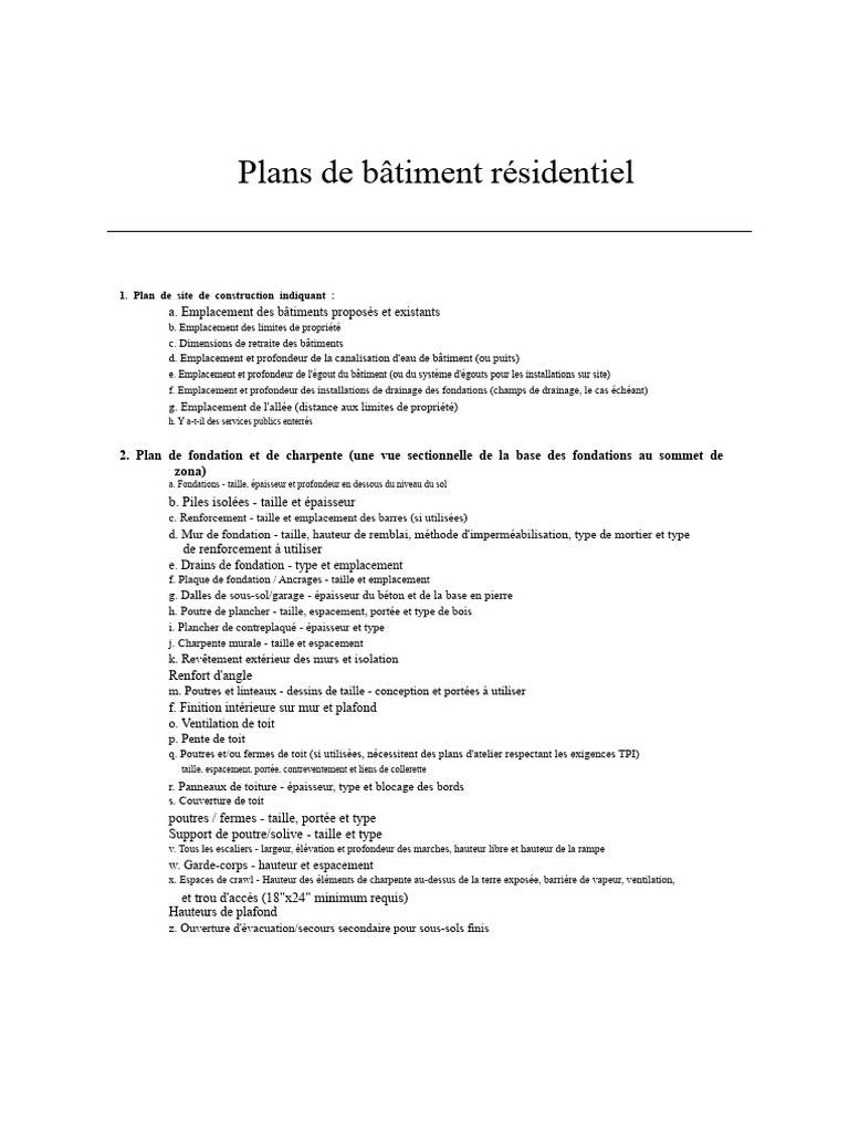 Plans de bâtiment résidentiel détaillés | PDF | Fenêtre | Poutre ...