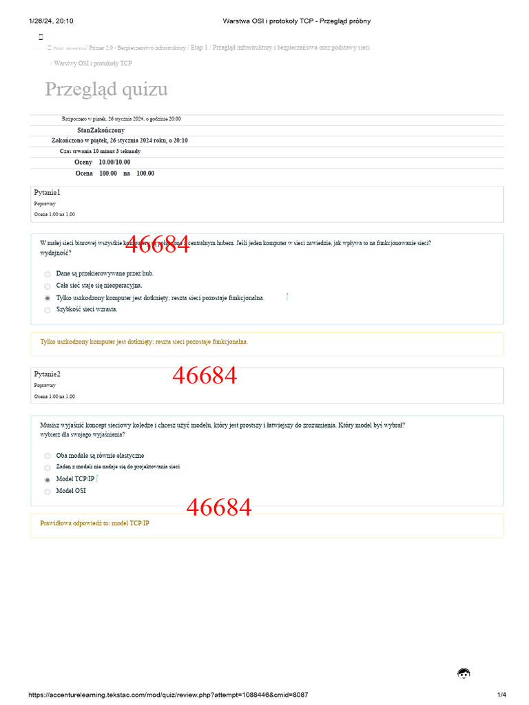 Warstwa OSI i protokoły TCP - Przegląd próbny | PDF