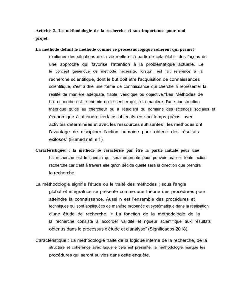 Importance de la méthodologie de recherche | PDF | Science