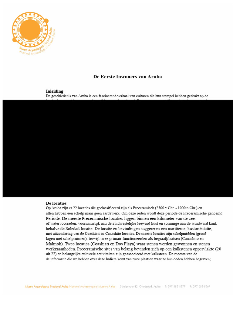 Eerste Inwoners Van Aruba | PDF