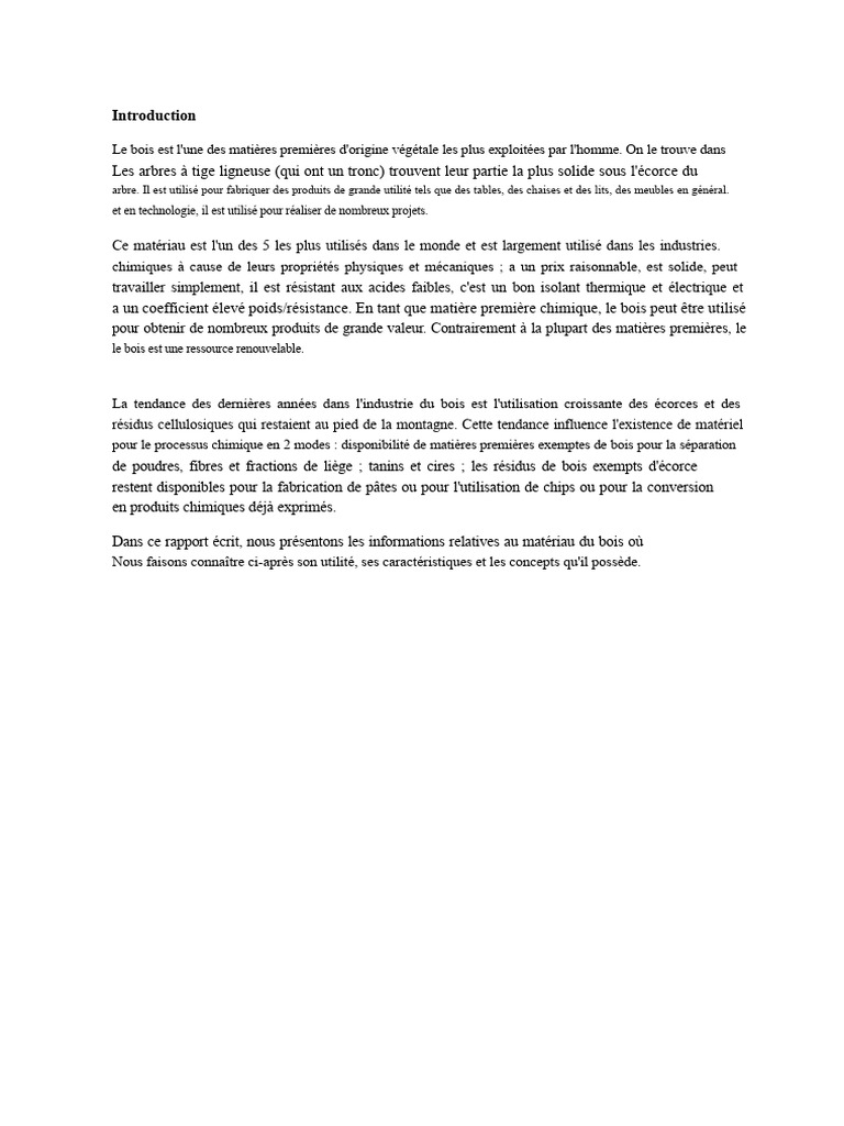 Caractéristiques et Utilisations du Bois | PDF | Bois (matériau de ...