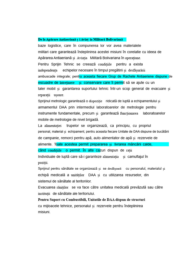 Rezumatul Sistemului de Suport Logistic Teritorial (Salte) | PDF